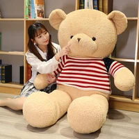 6080100cm 4 colors high qulity various clothes taddy bear stuffed soft plush toy for child girls lover birthday gifts