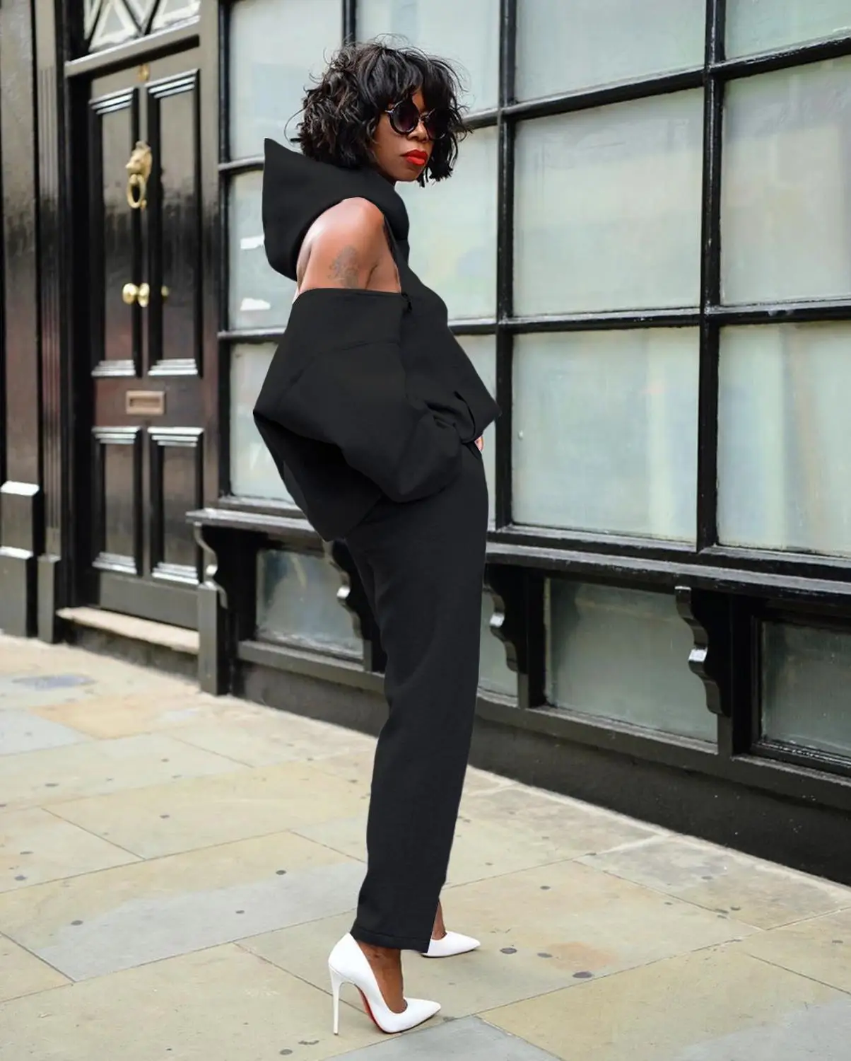 

2 Piece Sets Womens Outfits Casual Sweatsuits For Women Off Shoulder Long Sleeve Hoodies Trousers Two Piece Set