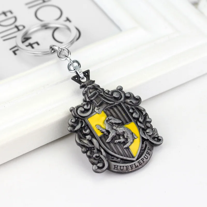 ZXMJ Harried Хогвартс Гриффиндор Hufflepuff Slytherin Ravenctaw школа Гончаров брелок Горячая фильм ювелирные изделия для фанатов подарок