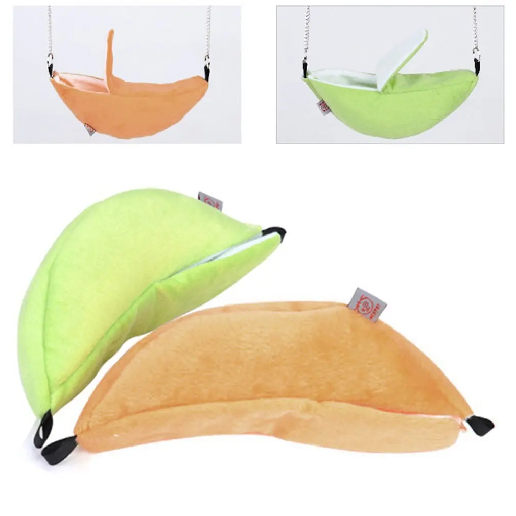 

Hamster Cage Soft Banana Shape Breathable Cotton Wool Hanging Sleeping Bed Small Animal Cage For A Hamster
