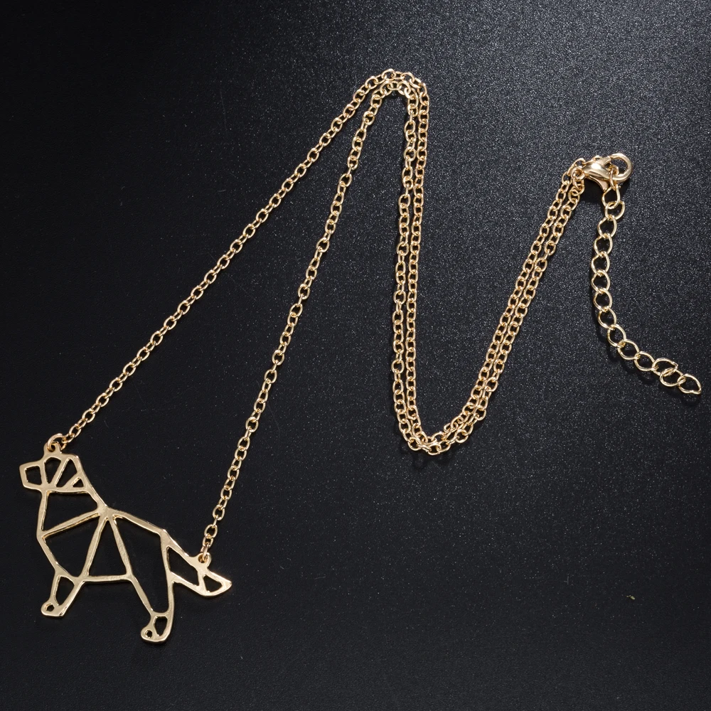 Hfarich выдержанный оригами бультерьер искусственное животное ожерелье из