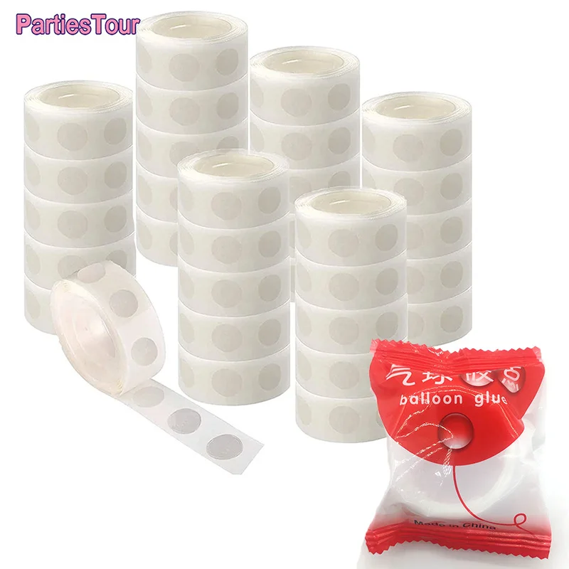 

5000pcs (50 Rolls) Glue Point Clear Balloon Glue Removable Adhesive Dots Double Sided Glue Tape for Balloons Wedding Decors