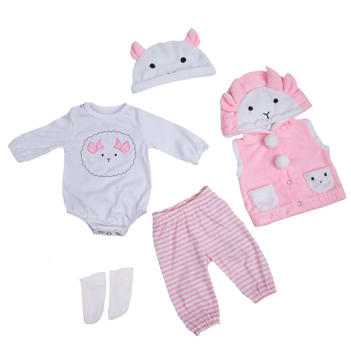 

Handmade Dress For 19-20 Inch Rebron Baby Doll Accessory Girl Toy Bebe Reborn Clothes Accessories