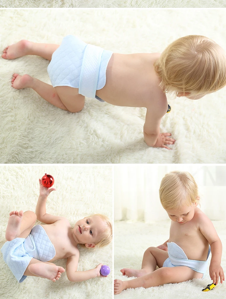[usurpon] 5 pcs Cotton Insert Reusable Colored Baby Fitted Diaper Insert ECO Cotton Absorbent Newborn Diaper Insert