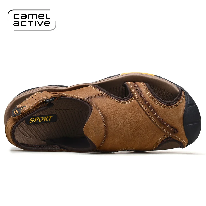 Мужские уличные сандалии Camel Active коричневые повседневные из натуральной кожи