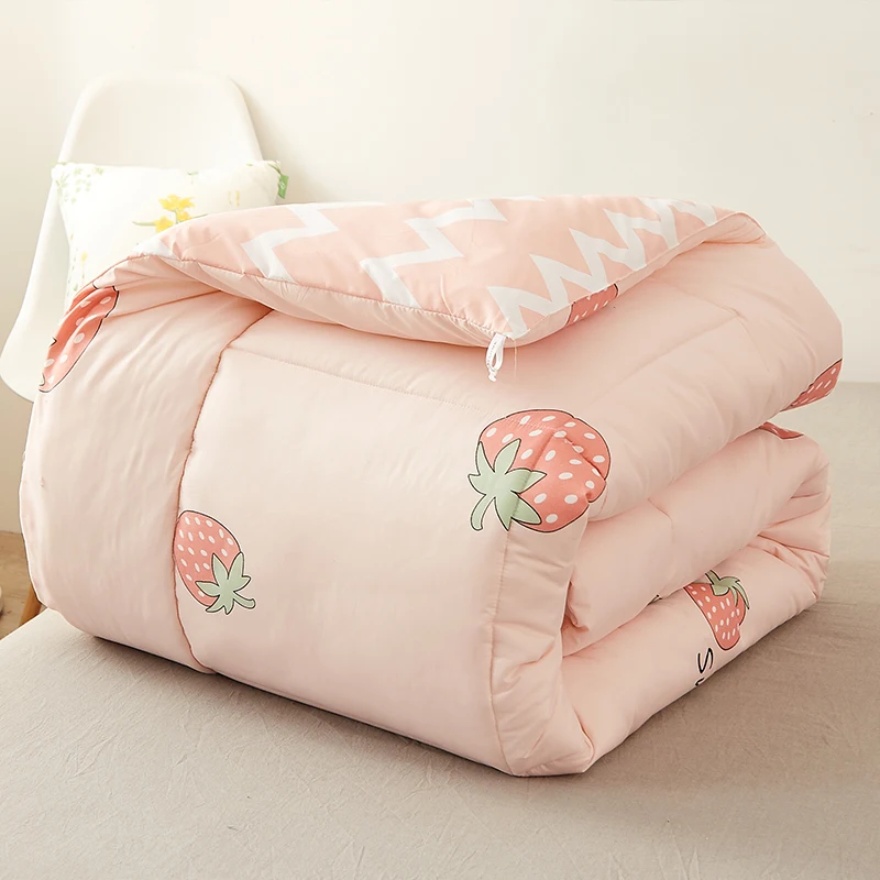 

Thick And Warm Comforter Luxury Printing 100% Feather Fabric Comforter Bed Set Blanket New Style Quilt Winter Duvet Bread Shape