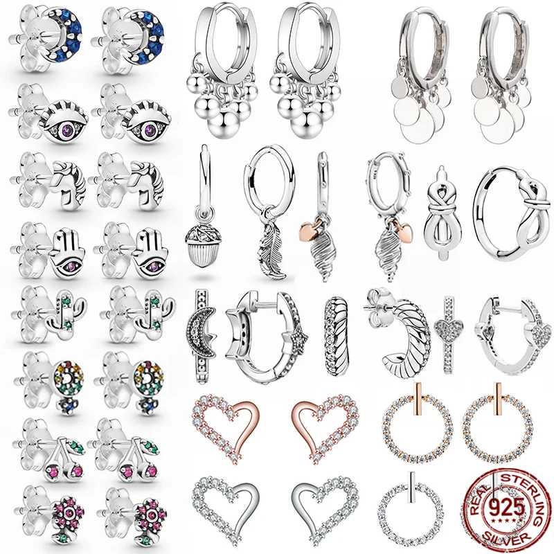 

Женские серьги из серебра 925 пробы, с сердечками и ракушками