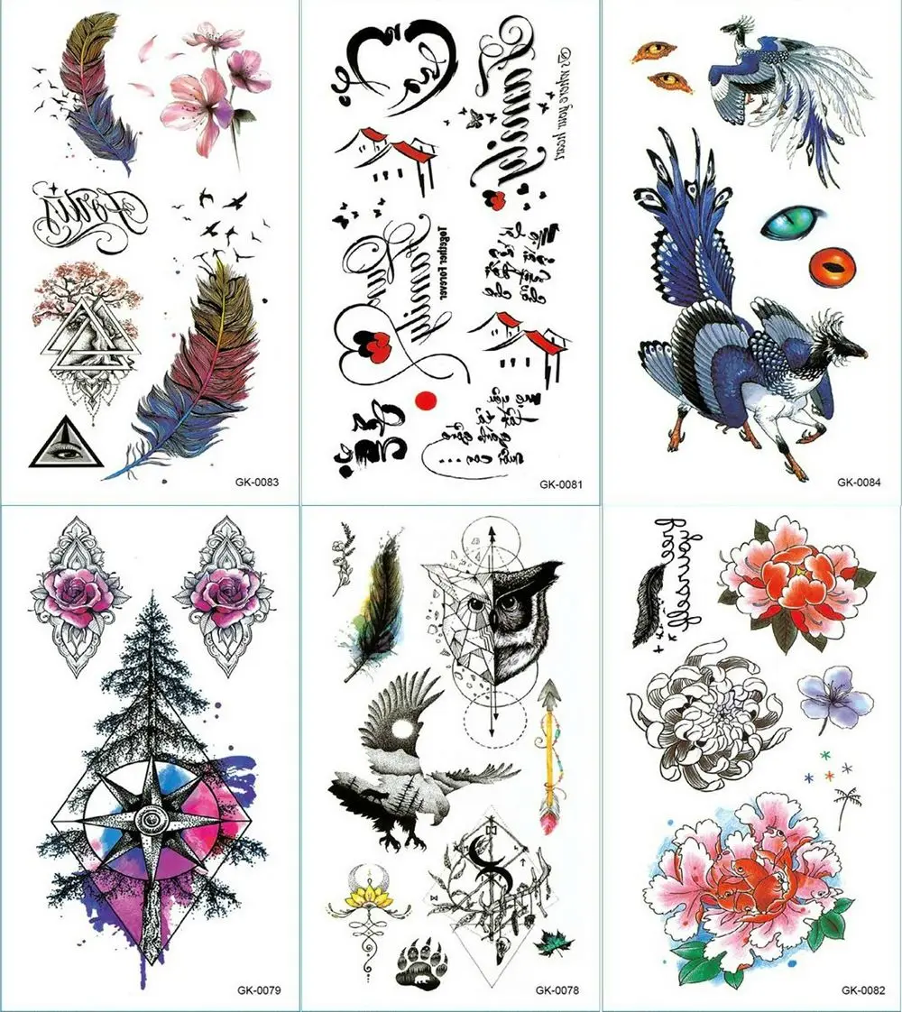 Каллиграфия викинговые руны Временные татуировки наклейки мандала компас лес