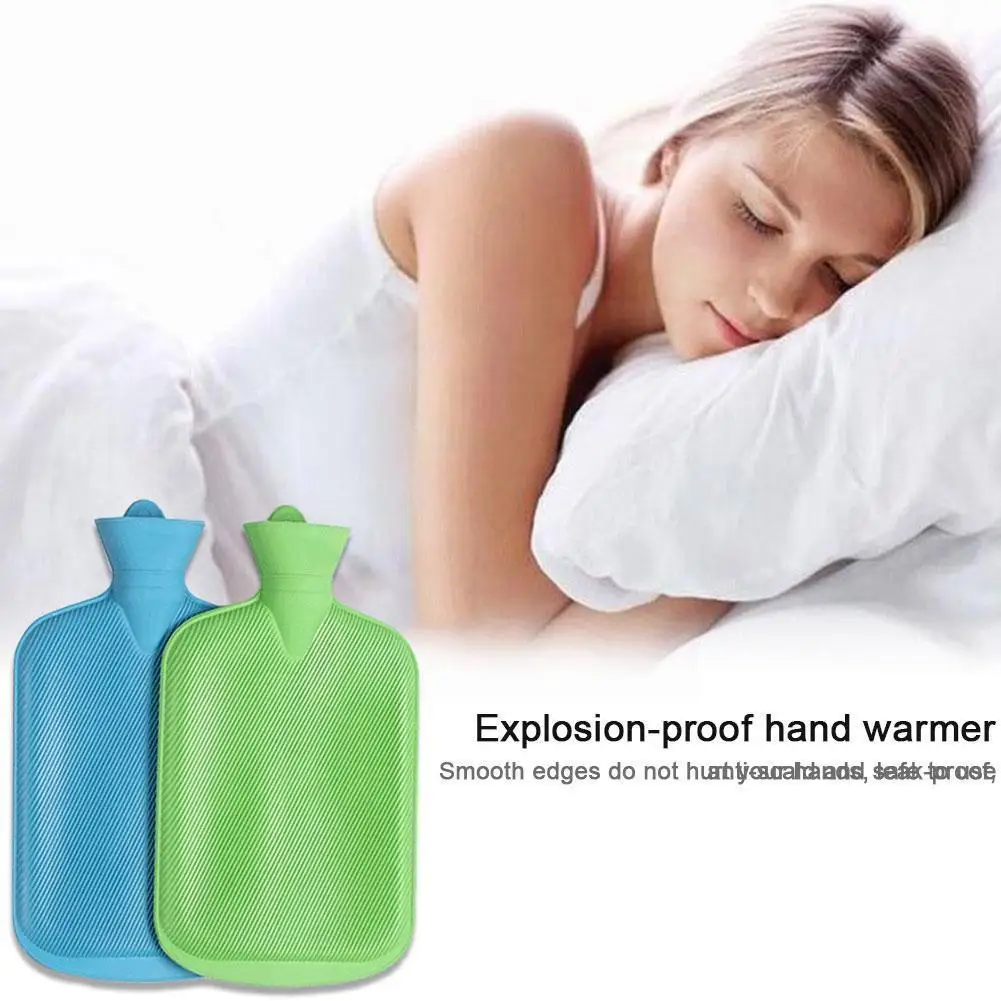 

2000ml Hot Water Bottle Color Thick Rubber Hot Water Household Hot Water Bottle Accessory Bags Portable I1r2