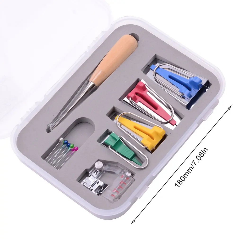 

Multi-function Household Electric Sewing Machine Accessories Ribbon Set DIY Patchwork Tool Wooden Awl Clips Free Shipping