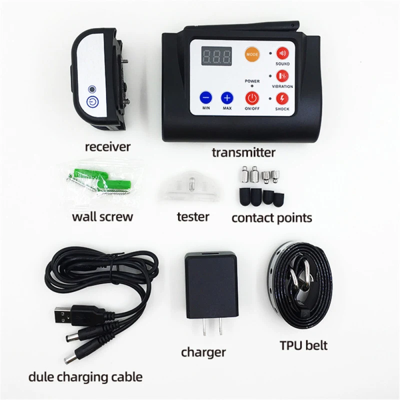 

2 IN 1 Wireless Electronic Dog Fence System & Remote Dog Training Collar Beep Shock Vibration Training and Fence Function Train