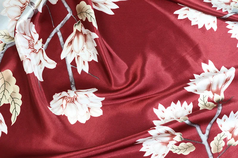 Шелковый шарф женский Принт свернутый тонкий с большой шалью корейский стиль