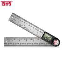 tyrry 2 in 1 digital protractor 7 inch stainless steel digital angle ruler for woodworking tool 360 digital angle finder