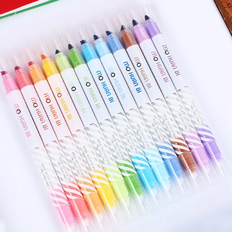 

HK 6170 Highlighter Pen Set, 12 Color Changeable Highlighter Pen Set Is Suitable for Children Aged 3-16, Office Workers
