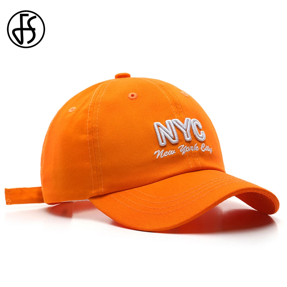 

FS Trend Green Orange New York City Face Caps For Women Fashion Summer Sweet Color Hip Hop Baseball Cap Snapback Trucker Hat