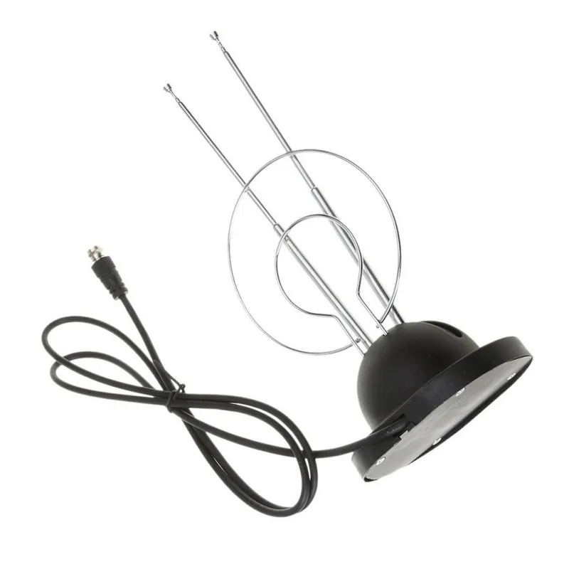 Универсальная комнатная антенна с заячьими ушками для ТВ HD tv VHF UHF двойная петля коаксиальный для всех цифровых ТВ s