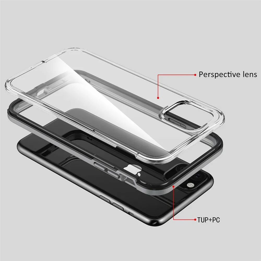 Для iPhone SE 2020 PC Гибридный Тонкий бампер Прозрачный чехол для 11 Pro Max X XS XR 8 7 6 6S Plus