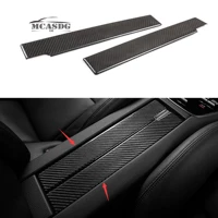 real dry hard carbon fiber interior rear seat panel cover trim fit for porsche panamera 2017 20