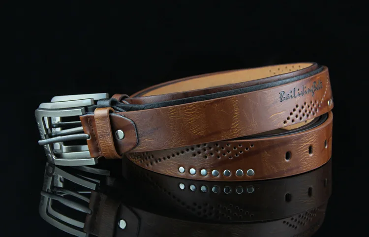 

Men's rivet pin buckle belt fashion Retro style Teenage casual jeans belt
