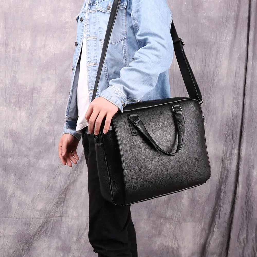 JOGUJOS мужской портфель из натуральной кожи Бизнес 15 6 &quotНоутбук офисная сумка