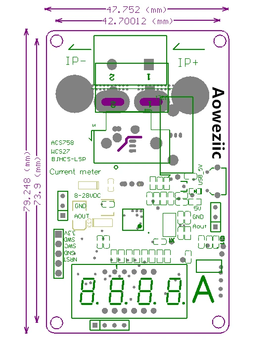 1 шт. WCS1500 0 200A AC DC throu измеритель тока Считывание данных с последовательного порта