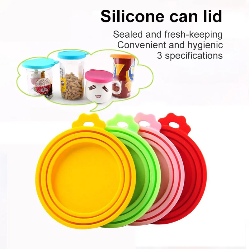 

Silicone Canned Lid Portable Silicone Dog Cat Canned Lid Sealed Pet Food Cover Storage Fresh-keeping Top Cap Pet Supplies