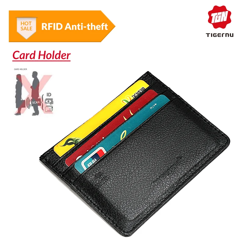 Кошелек мужской Tigernu ультратонкий с RFID-защитой от кражи светильник искусственной