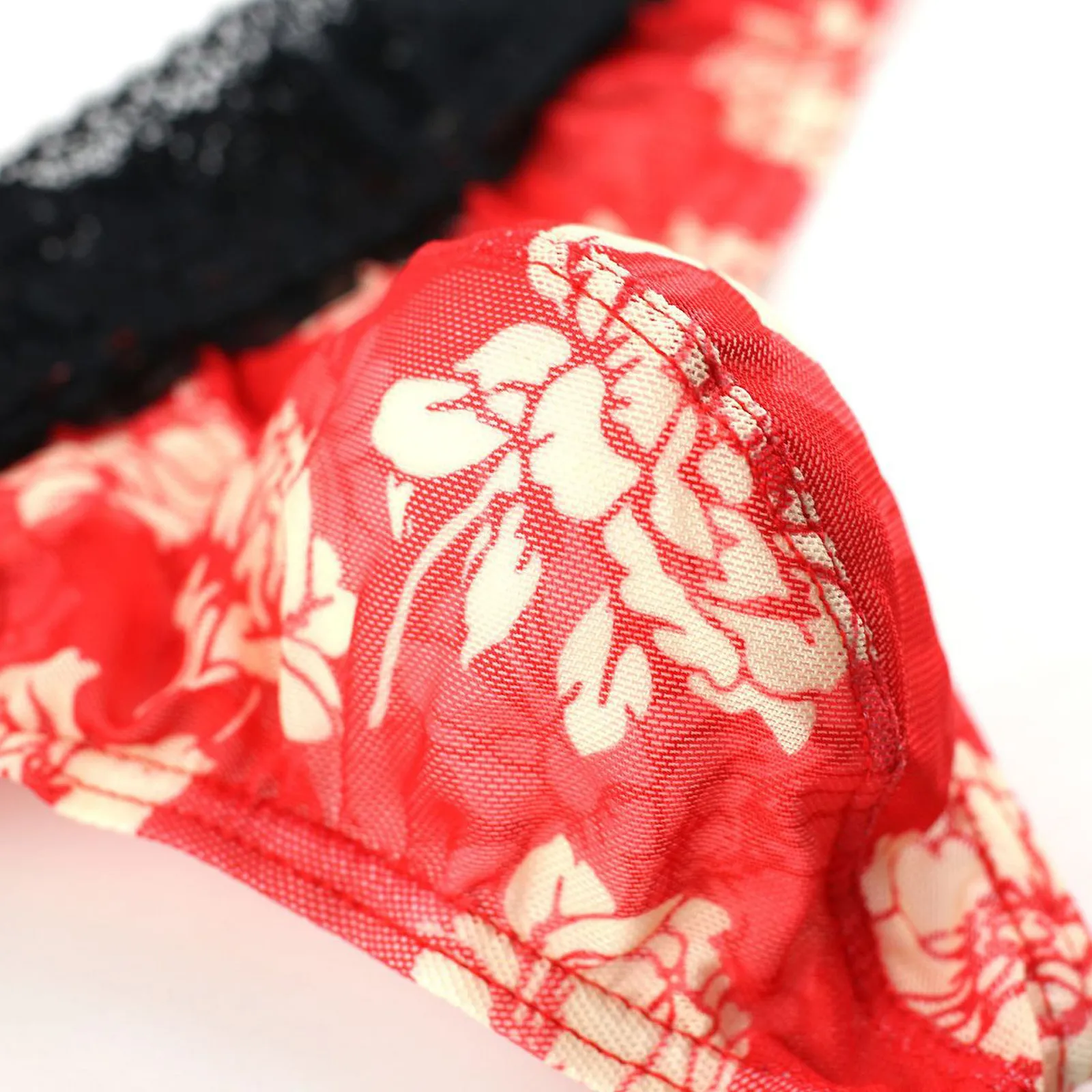 

Men's gay Lace Printed Thong Panties Sexy Lace Underwear Thongs Printed Transparent gay Lace Breathable Panties X5