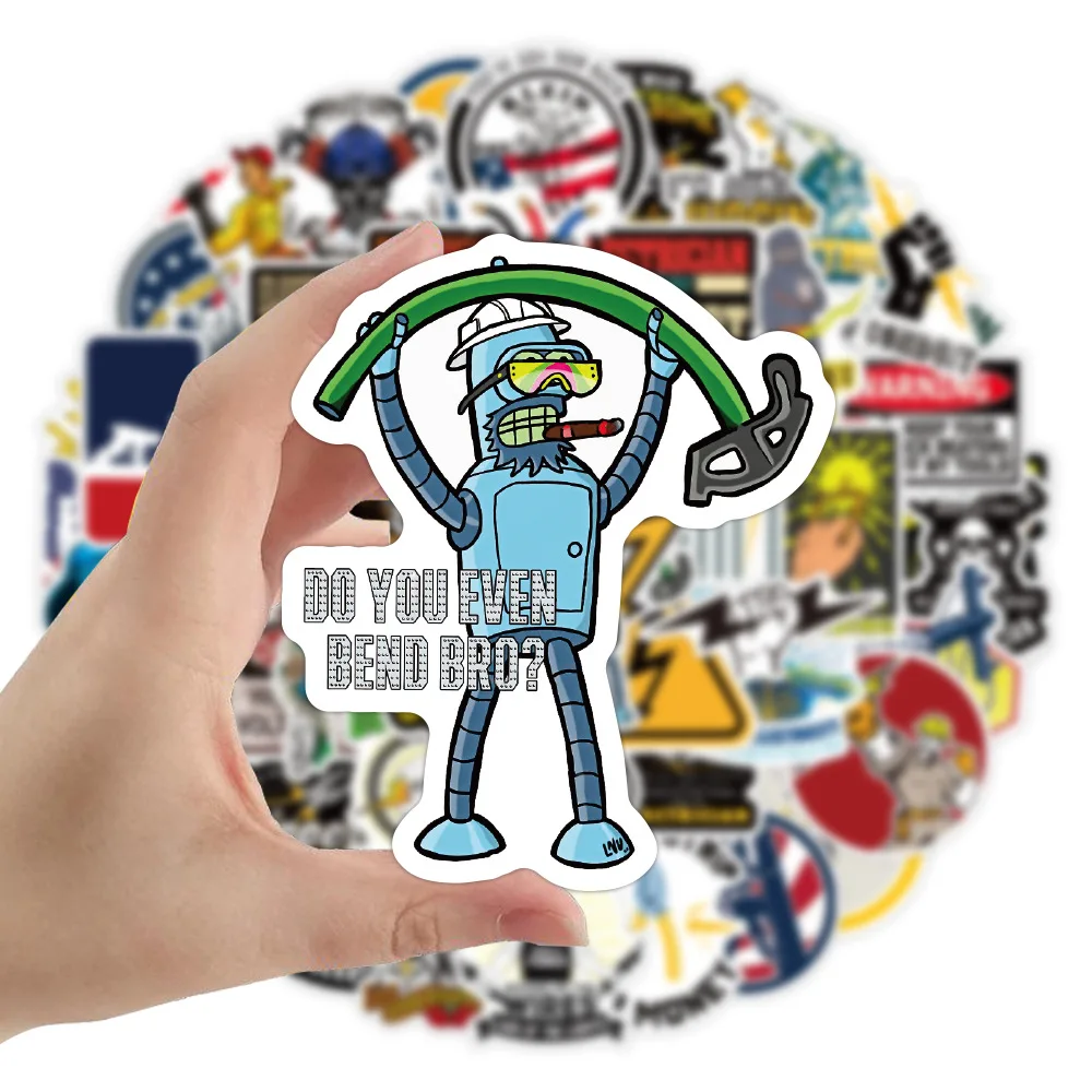 

10/50pcs Welding Worker Stickers Cartoon Graffiti Stickers Fashion Luggage Skateboard Waterproof Stickers Car Styling Decals