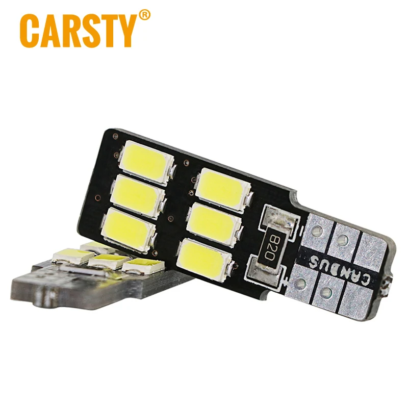 Carsty 2 шт. Белый T10 6SMD светодиодный 5630 Canbus лампы без ошибок 501 Dash W5W Автомобильный