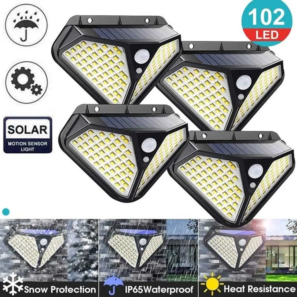

Wall Light 100LED Home Security Lamp Outdoor Walkway Lights Durable Solar Motion Sensor Eco-Friendly Street Lamp