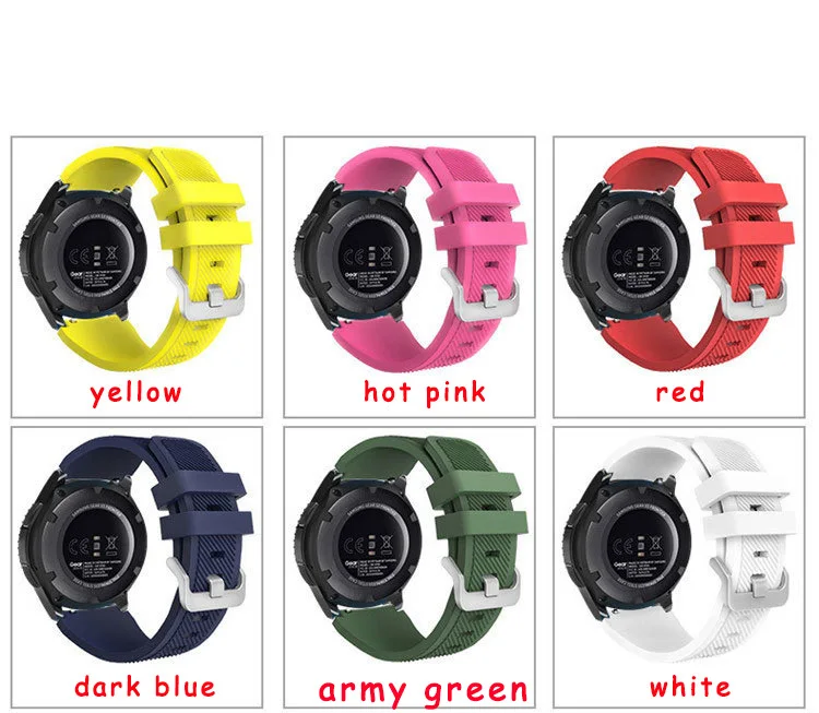 

22mm Silicone Band For Galaxy Watch 46mm 42mm Sports Strap For Samsung Gear S3 For Huawei Watch 2 Pro/ GT Quick Release Straps