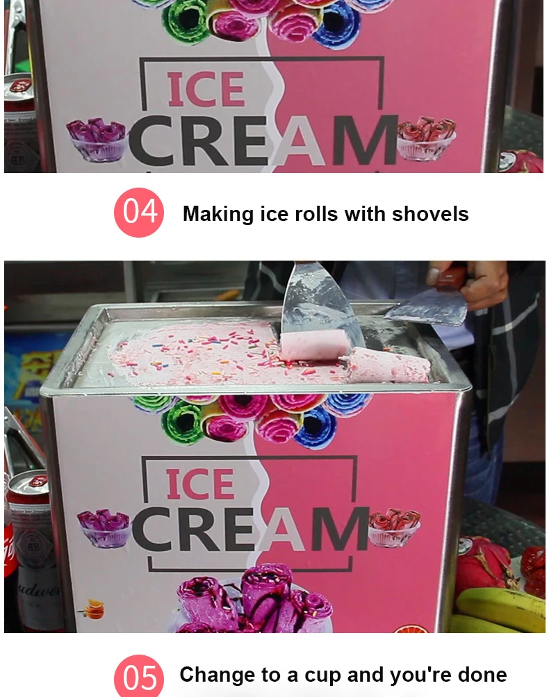 Машина для жареного льда 110 В/220 В прямоугольная машина йогурта сделай сам