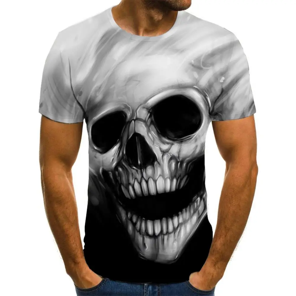 

Giyu Skull T-shirt Men Hip Hop Tshirt Printed Skeleton Anime Clothes Harajuku Funny T shirts Mens Clothing Punk Rock Casual Tops