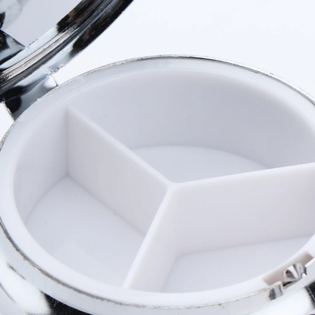 

Portable Pill Box 3 Medication Compartments Storage Container - Easy To Use