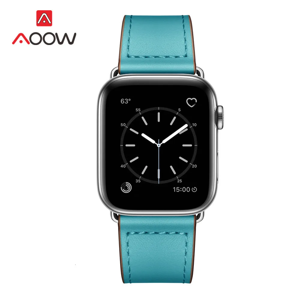 Ремешок из натуральной кожи для Apple Watch 4, 40 мм, 44 мм, 38 мм, 42 мм, высокое качество, для мужчин и женщин, ремешок для часов, браслет для iWatch 1, 2, 3