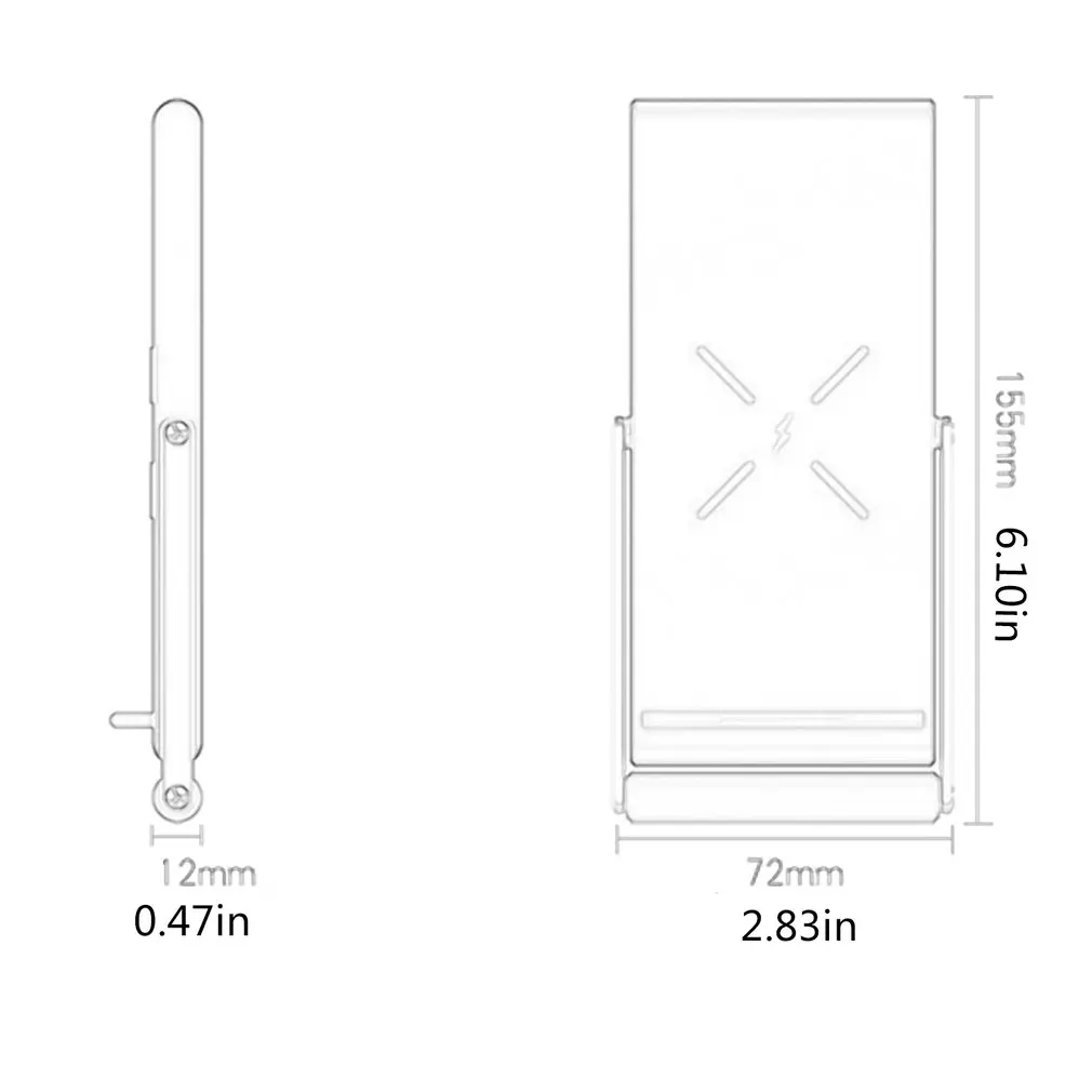 Складная Qi Беспроводная зарядка мобильный телефон держатель Цифровая двойная