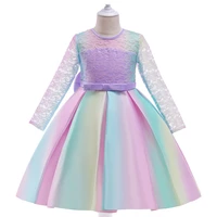 kids dress for girls wedding tulle lace girl dress elegant princess party pageant formal gown for teen children dress