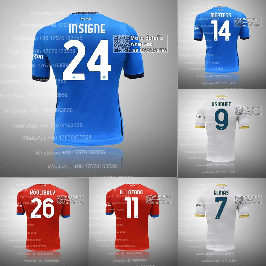 

21 22 Napoli Soccer Jersey Naples INSIGNE HAMSIK MERTENS H LOZANO MARADONA 2021 2022 Football Spot Custom T-shirt