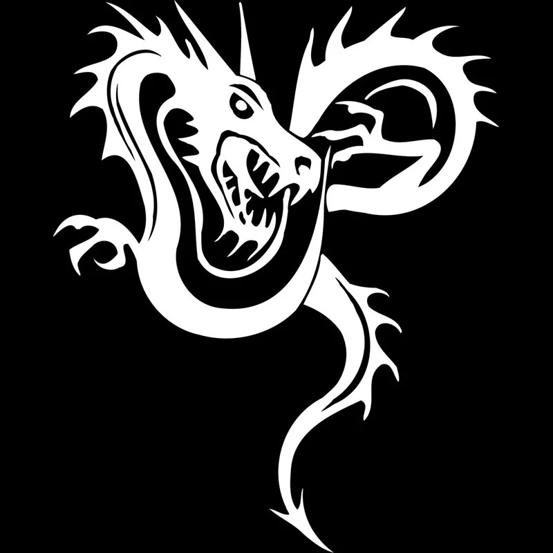 Наклейки для автомобиля с изображением дракона изысканное украшение стекла