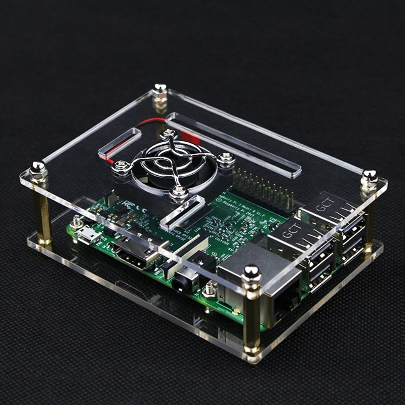 

Raspberry Pi 4/3B +/3 1/2/3/4 Layers Clear Stackable Case For Raspberry Pi 4 Model B, Pi 3 B+, Pi 3b Case with Heatsink