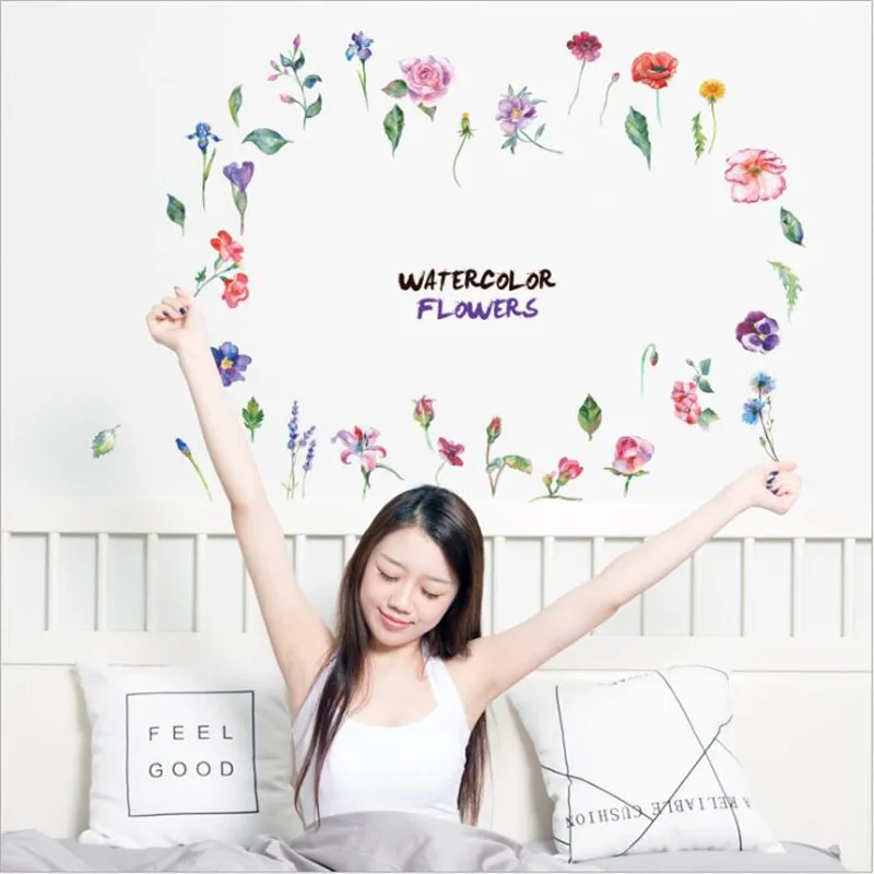 1 шт. 30*60 см маленький цветок наклейки на стену домашний Декор Гостиная Спальня