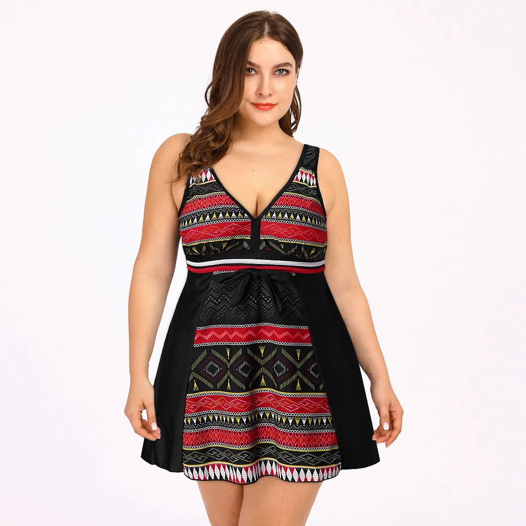 Женский купальник сексуальная Этническая майка с принтом бикини комплект из