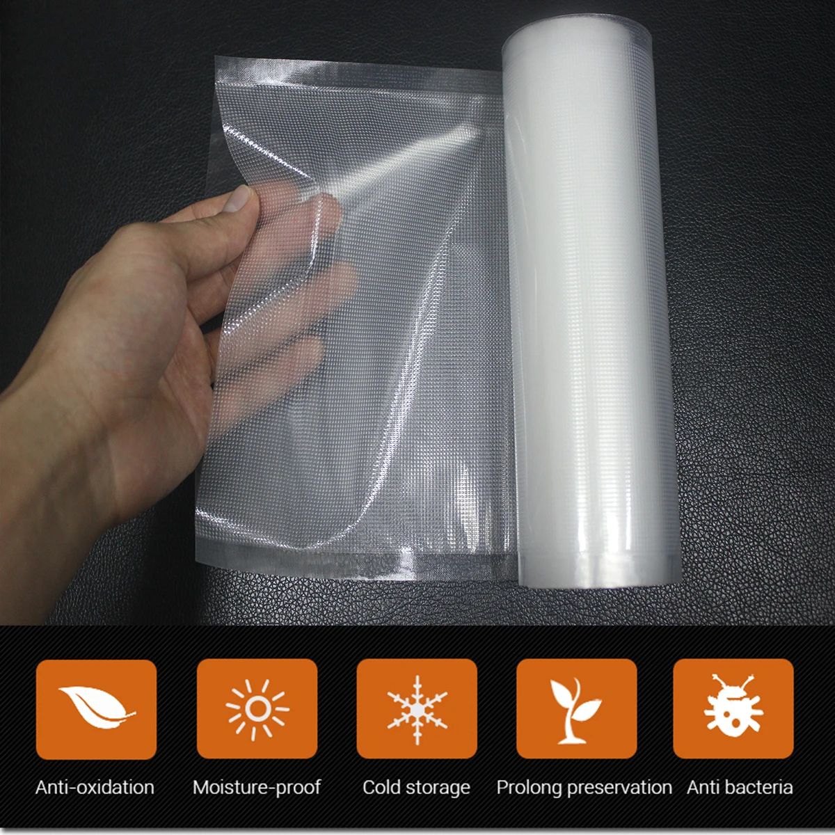 Кухонные вакуумные пакеты Sous Vide рулонные для вакуумного упаковщика еды 25*500 см