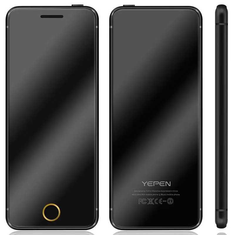 ULCOOL V66 Plus телефон с супер мини ультратонкой картой роскошный MP3 Bluetooth 1,6" дюймовый пылезащитный ударопрочный телефон - Цвет: Черный