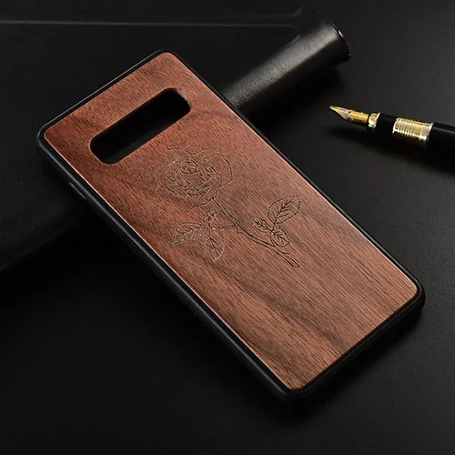 2 Чехол для samsung Galaxy S10 Plus тонкая деревянная задняя крышка ТПУ чехол на бампер для samsung S10 телефонные чехлы - Цвет: 2