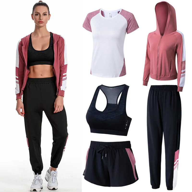 

Gym Set Women Yoga Fitness Sportswear Suit Gym Outdoor Running Cycling Sport Running Clothes