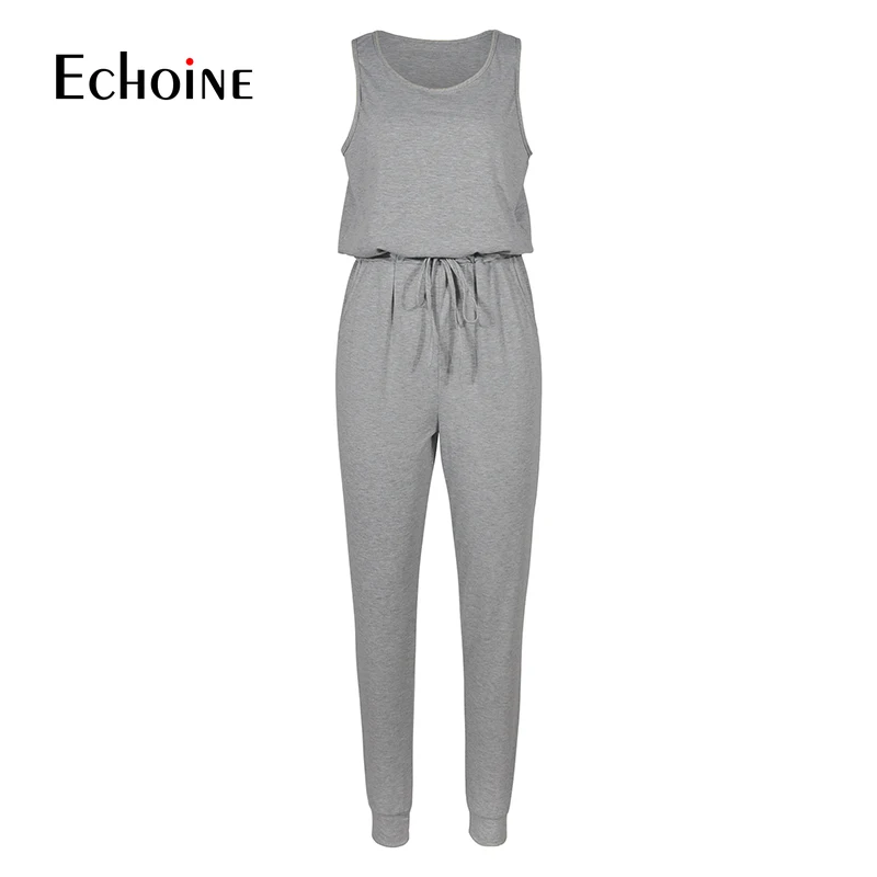 Комбинезон женский без рукавов суперудобный модный Свободный Длинный брючный