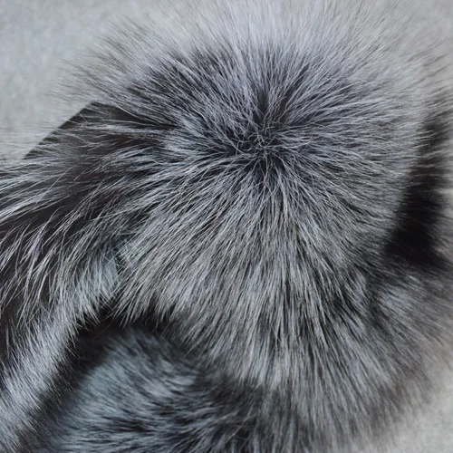 sliver fox fur Россия Горячая Распродажа Женская Шуба из натурального Лисьего меха с длинными рукавами женская зимняя куртка из натурального Лисьего меха Роскошная натуральная Шуба из натурального Лисьего меха s - Цвет: sliver fox fur