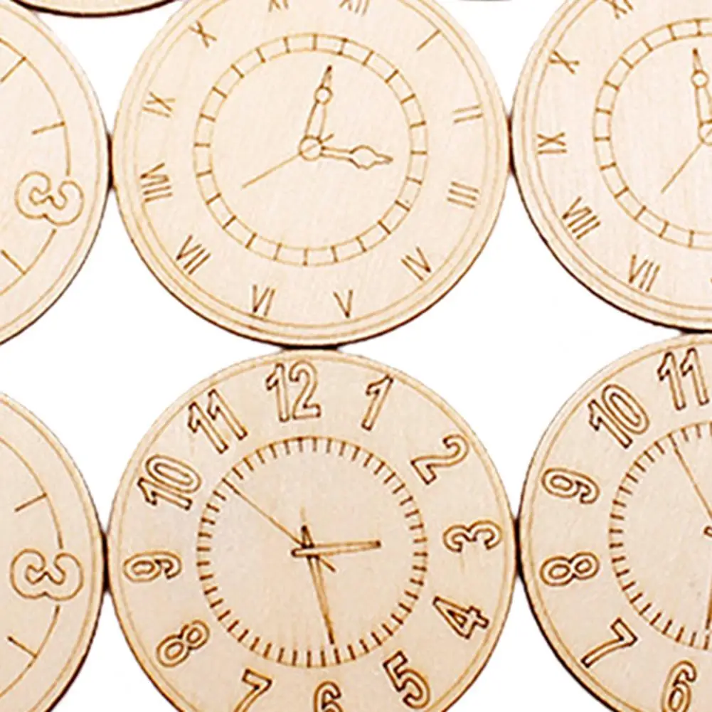 

60% Hot Sales!! 8Pcs/Set Crafts Chip DIY Round Solid Color Creative Wooden Chip for Home